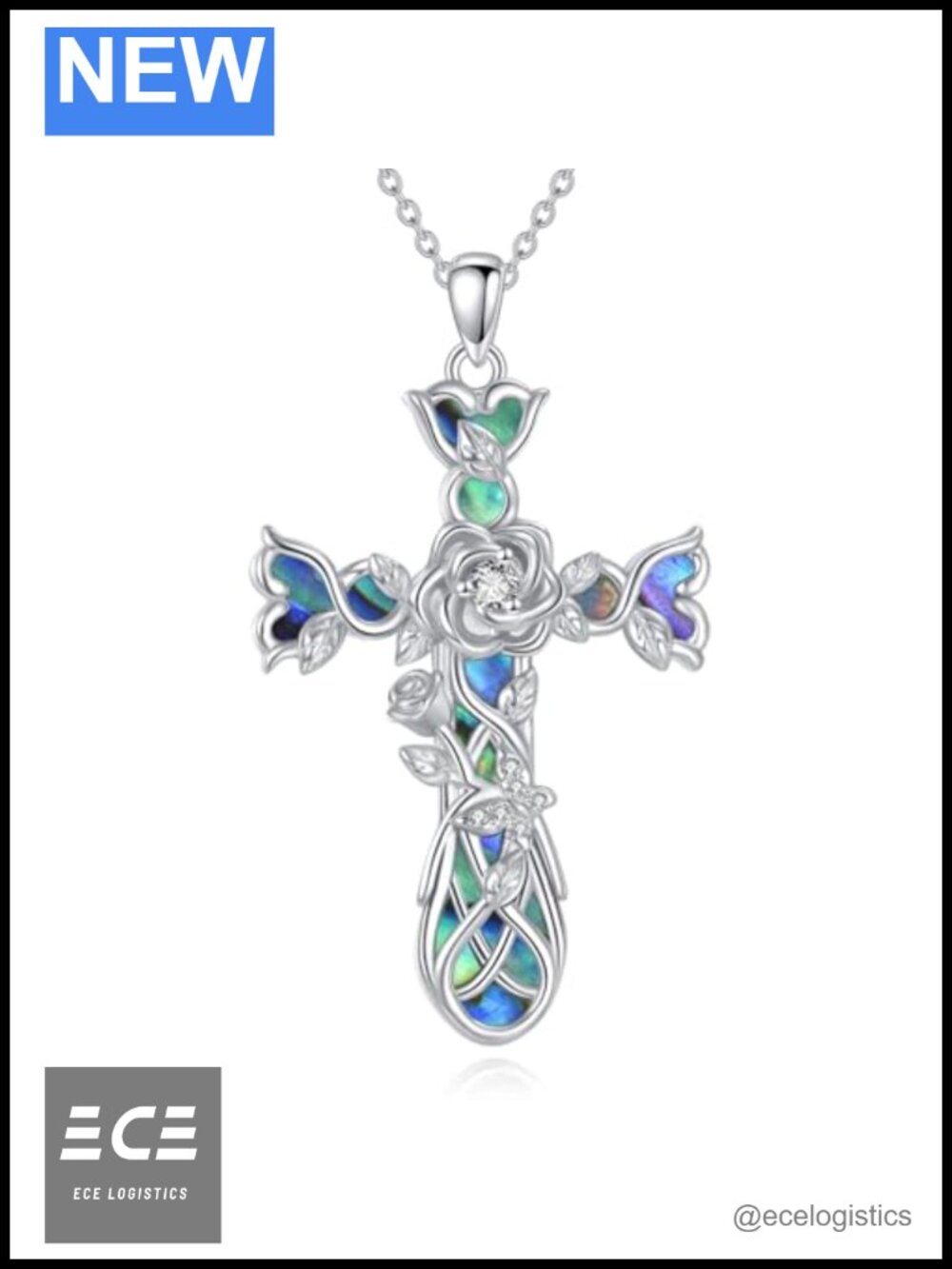925 Sterling Silver Cross Necklace Christian Gift for Women Mom